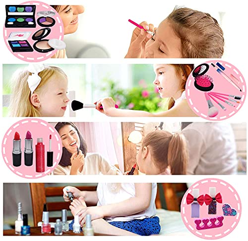  Kids Makeup Kit for Girl, Girls Toys Washable Kids Makeup Kit,  Little Girls Makeup Kit for Kids Children, Princess Pretend Play Set Kids  Toys for 3 4 5 6 7 8
