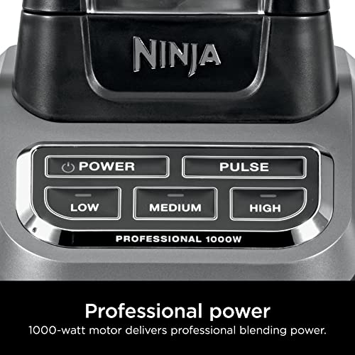  Ninja BL610 Professional 72 Oz Countertop Blender with  1000-Watt Base and Total Crushing Technology for Smoothies, Ice and Frozen  Fruit, Black, 9.5 in L x 7.5 in W x 17 in