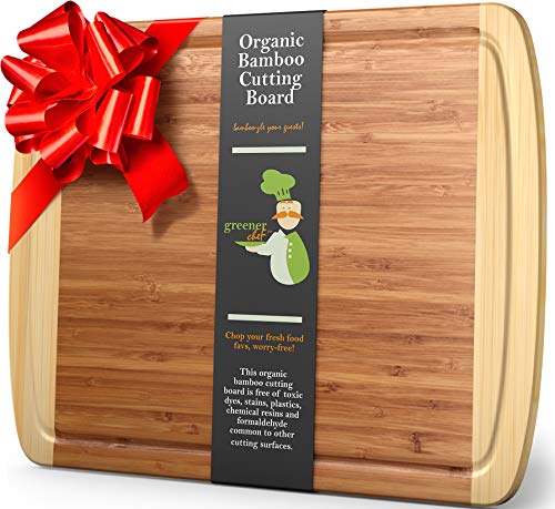 GREENER CHEF Extra Large Bamboo Cutting Board - Lifetime Replacement C -  Jolinne