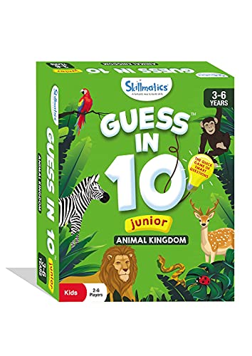 Skillmatics Card Game : Guess in 10 Junior Animal Kingdom | Gifts, Super Fun & Educational for Kids Ages 3-6