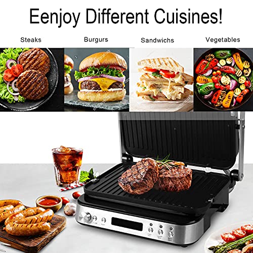 Indoor Barbecue Electric Grill, Indoor Smokeless Grill Stainless Steel -  Jolinne