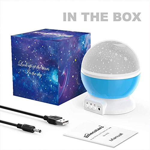 LED Night Lighting Lamp -Elecstars Light up Your Bedroom with This Moon, Star,Sky Romantic - Best Gift for Men Women Teens Kids Children Sleeping Aid.