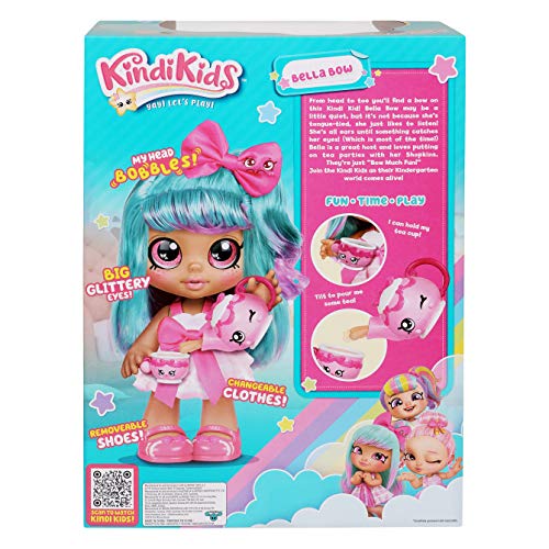 Kindi Kids Fun Time Friends - Pre-School Play Doll, Bella Bow - for Ages 3+ | Changeable Clothes and Removable Shoes
