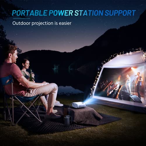 Mini Projector for iPhone, ELEPHAS 2023 Upgraded 1080P HD Projector, 8000L Portable Projector with Tripod and Carry Bag, Movie Projector Compatible with Android/iOS/Windows/TV Stick/HDMI/USB