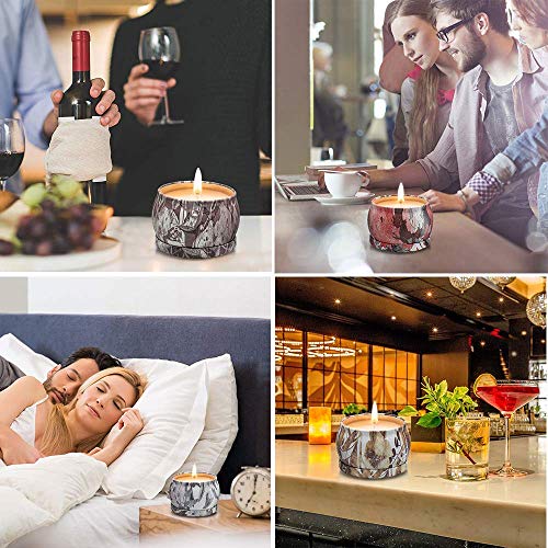 Scented Candles Set for Women Portable Candles Travel Tin Fragrance Gift for Mother Day Birthday Valentine Day Weddings Soy Candle Long Lasting Aromatherapy Candles for Home Fragrances Decor