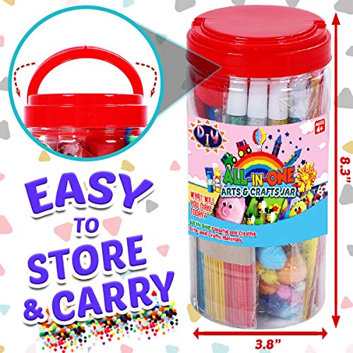 Arts and Crafts Supplies for Kids, Craft Art Supply Kit for