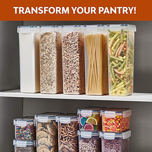 Airtight Food Storage Containers with Lids, Vtopmart 24 pcs Plastic Kitchen  and Pantry Organization Canisters for Cereal, Dry Food, Flour and Sugar