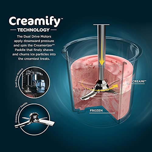 NINJA Creami Ice Cream Maker, 2 Pint Container and Lid Silver Stainless Steel (NC301)