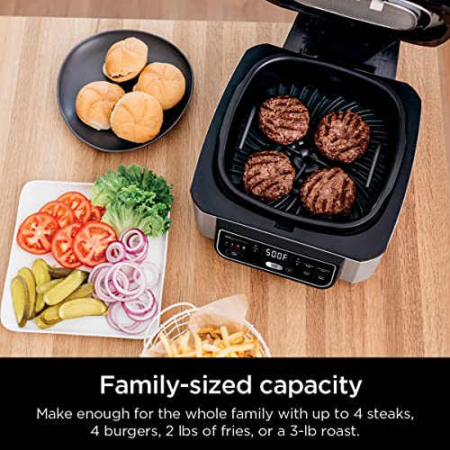 Buy Ninja Foodi 5-in-1 Indoor Grill with Air Fry, Roast, Bake & Dehydrate  (AG302), Black and Silver Online at Low Prices in India 