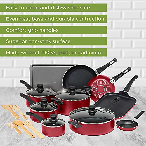 Colorful 8 Pc Stainless Steel Cookware Set W/vented Glass Lids Kitchen 