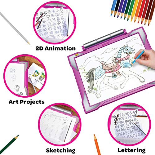 Crayola Light-Up Tracing Pad Pink Ages 6, 7, 8, 9,10