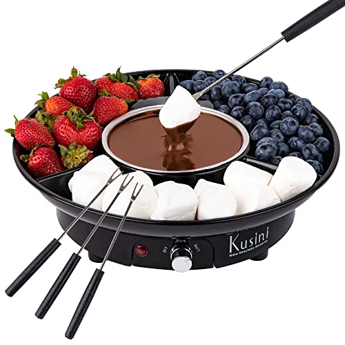 Kusini Electric Fondue Pot Set - Chocolate Fondue Kit - Temperature Co -  Jolinne