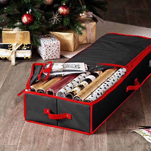 Premium Wrap Organizer, Wrapping Paper Storage Box And Holiday Accessories