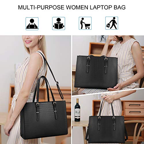 Laptop Bag for Women, Large Capacity Computer Tote Bag Handbag