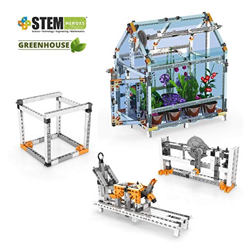 Engino Discovering STEM Botanic Laboratory | Build A Greenhouse | Illustrated Instruction Manual | Theory & Facts | Experimental Activities | STEM Construction Kit