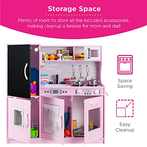Best Choice Products Pretend Play Kitchen Wooden Toy Set for Kids with -  Jolinne