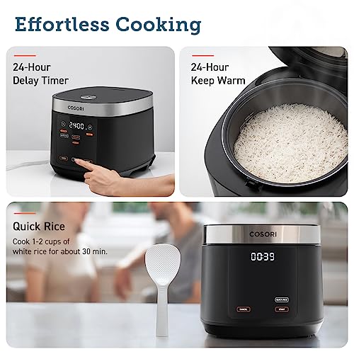 COSORI Rice Cooker Large Maker 10 Cup Uncooked 18 Functions