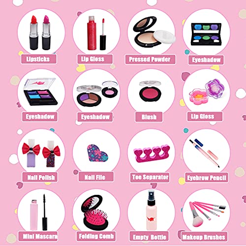 Kids Washable Makeup Girls Toys - Girls Makeup Kit for
