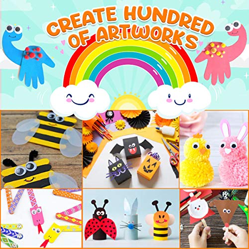 FUNZBO Arts and Crafts Supplies for Kids - Crafts for Kids ages 4