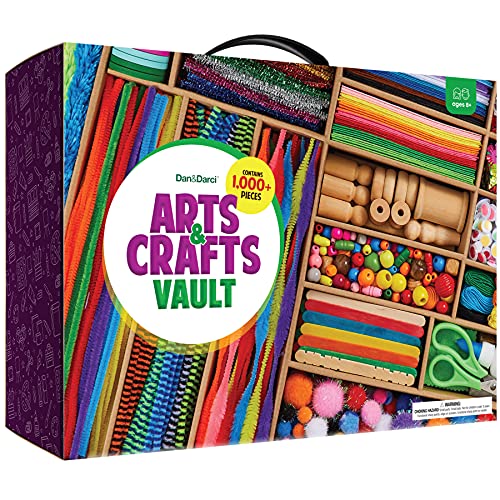 Arts and Crafts Vault - 1000+ Piece Craft Kit Library in a Box for Kid -  Jolinne