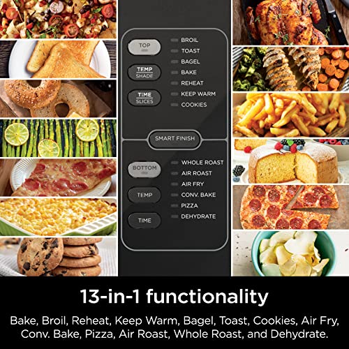 Ninja DCT402BK 13-in-1 Double Oven with FlexDoor, FlavorSeal & Smart  Finish, Rapid Top Oven, Convection and Air Fry Bottom Bake, Roast, Toast,  Fry