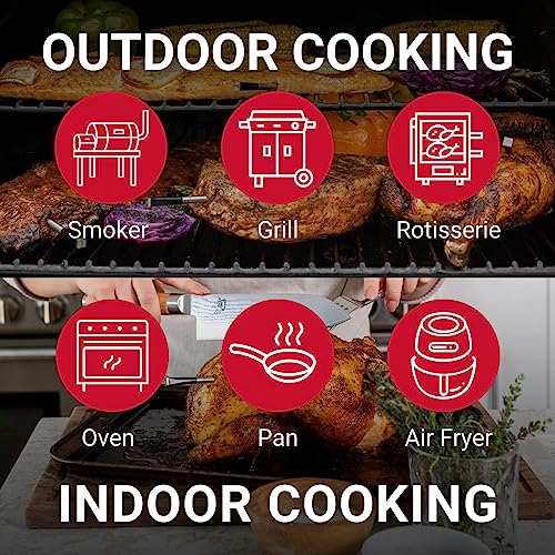 Meat Thermometer Wireless Grilling BBQ Smoker Kitchen Cooking iOS