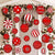 Huwena 24 Pcs Christmas Outdoor Decorations Hanging Ornaments Peppermint Candy Yard Signs Double Sided Lawn Decorations Peppermint Ornaments for Xmas (Warm Style)