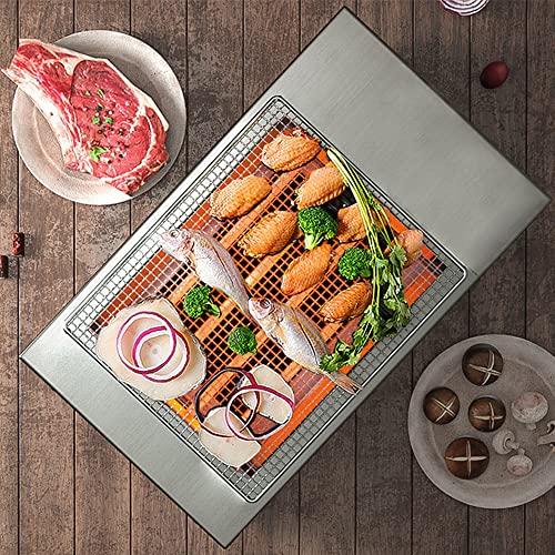 Indoor Barbecue Electric Grill, Indoor Smokeless Grill Stainless