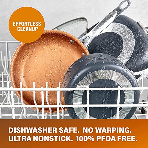 Gotham Steel Pots and Pans Set 12 Piece Cookware Set with Ultra Nonstick Ceramic Coating by Chef Daniel Green, 100% PFOA Free, Stay Cool Handles, Metal Utensil & Dishwasher Safe - 2023 Edition