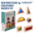 DomiDoni Montessori Toys Wood Building Blocks Set - Wooden Stacking Blocks for Toddlers Boys and Girls - Preschool Wooden Toys Gifts for Kids