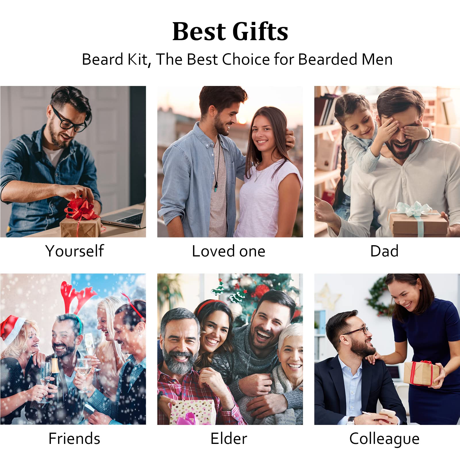 Birthday Gifts for Men - Beard Kit Gifts Set for Husband Dad Fiance Brother Grandpa Boyfriend, Gifts for Him, Anniversary, Graduation, Wedding, Christmas Gift Ideas for Men