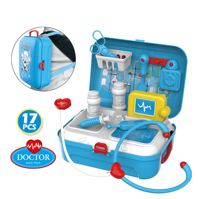 Medical Kit for Kids Make Pretend Role Play Doctor Nurse Dentist Educational Toy with Carrying Case